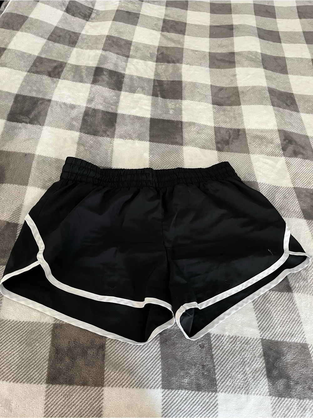 Danskin Now Black Athletic Shorts with White Trim